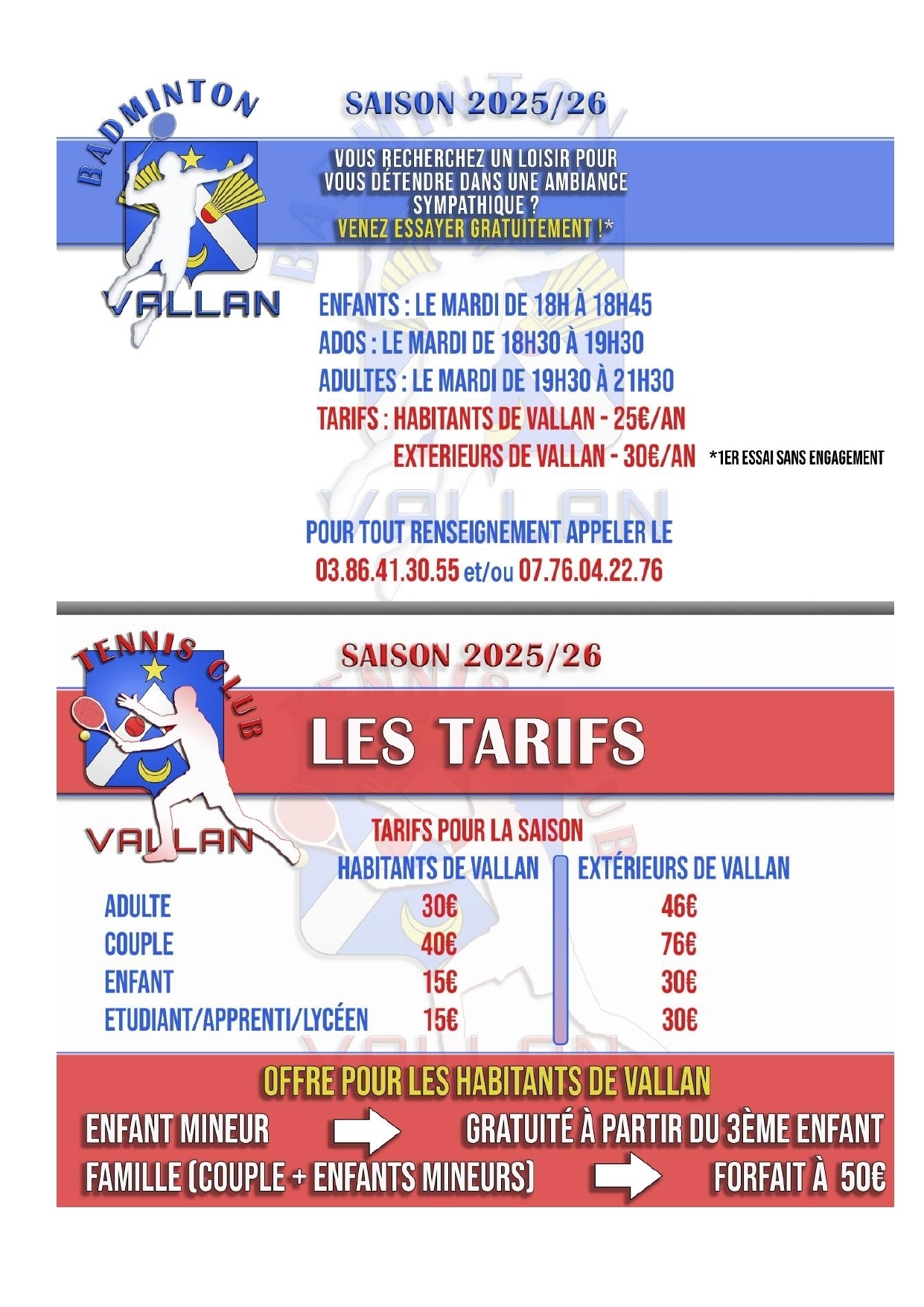 Bad Tennis saison 2025-2026 2