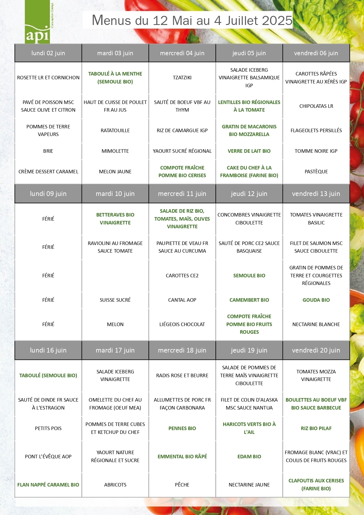 MENUS 02/06 AU 20/06