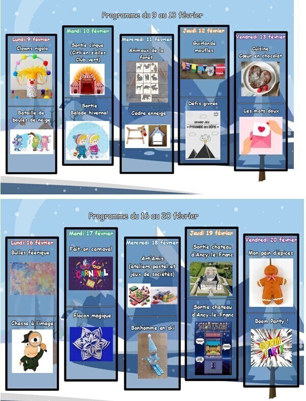 Programme vacances Hiver